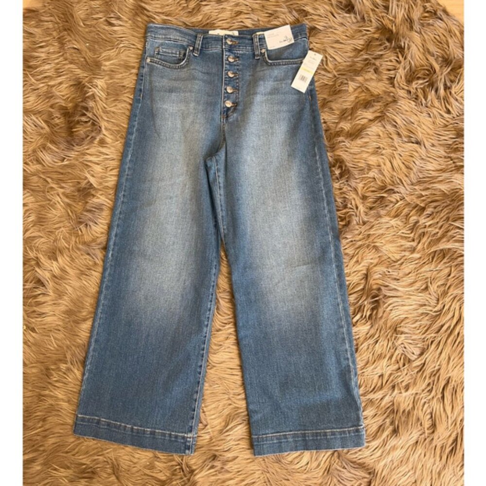 New Sam Edelman Meadow Codie High Rise Wide Leg Ankle Jean size 28/6